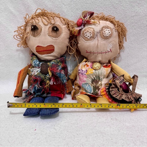 Handcrafted Upcycled Companion Dolls slow stitch buttons, laces & brocade Gifts - Picture 7 of 12
